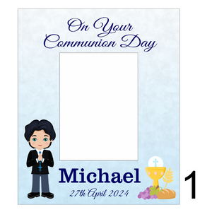 Boy Communion Frame, Personalised Gift
