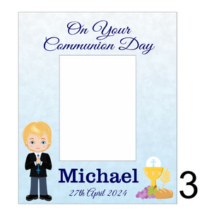 Boy Communion Frame, Personalised Gift