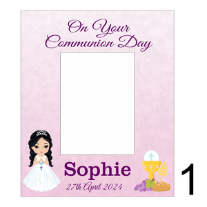 Girl Communion Frame, Personalised Gift