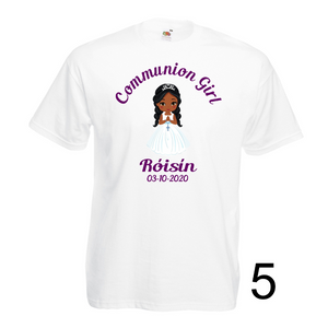Girl's Communion T-shirt, Personalised Gift
