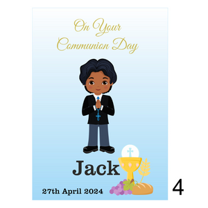 Customised Boy Holy Communion Card - Personalised Gift