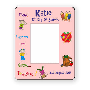 First Day At School Frame, Personalised Gift