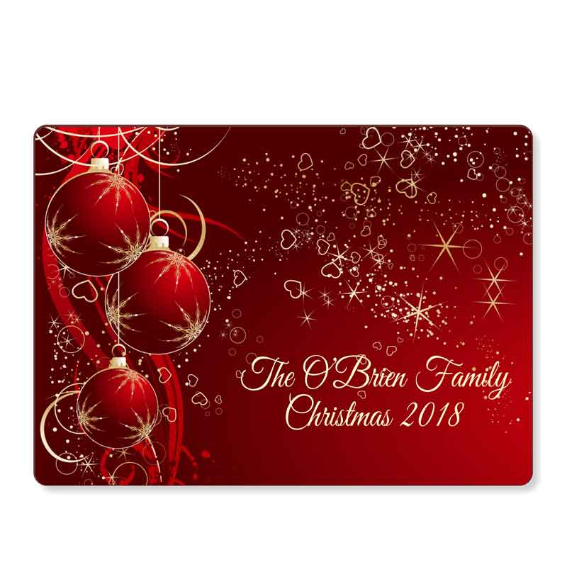 Christmas Bauble Placemats, Personalised Gift