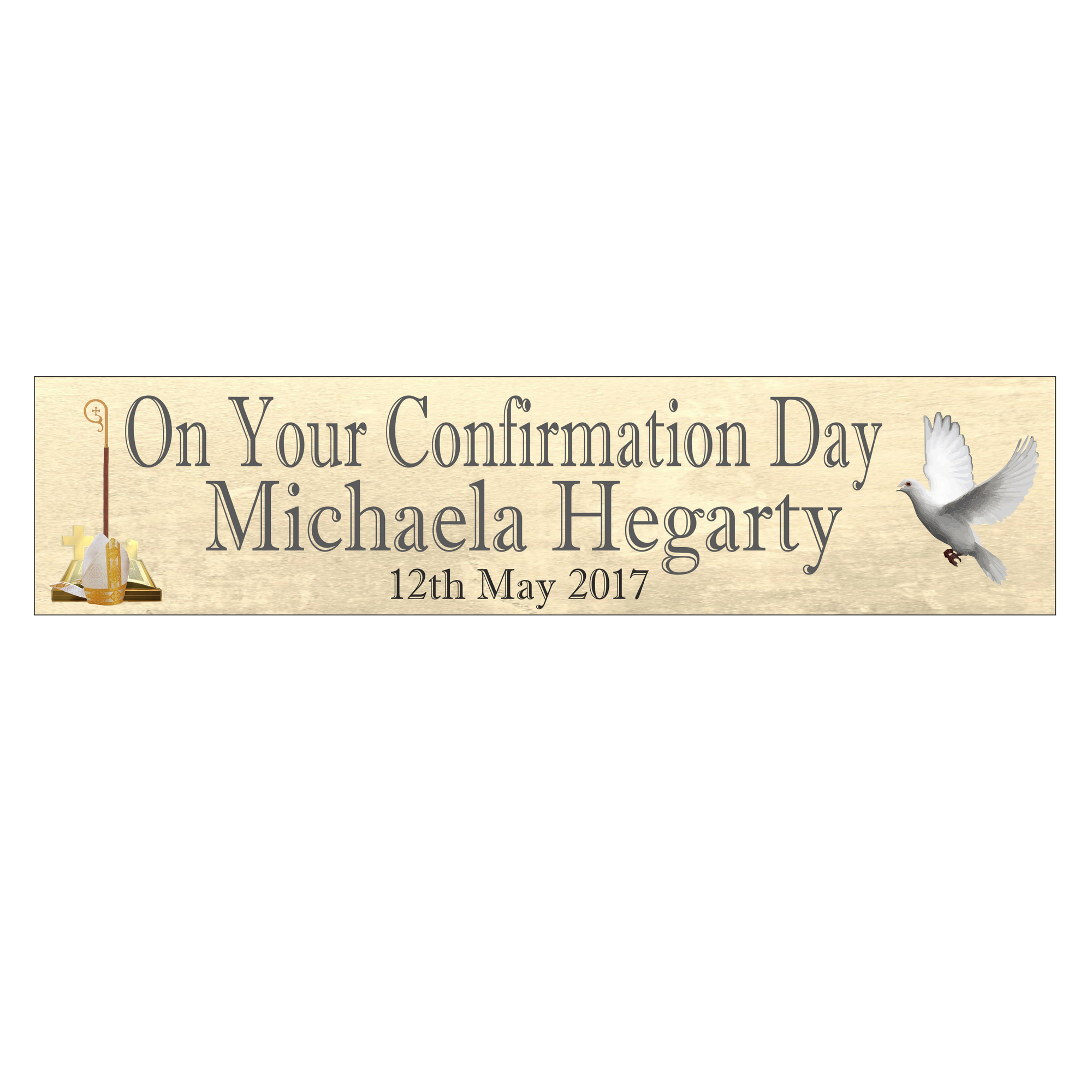 Confirmation Banner, Personalised Gift