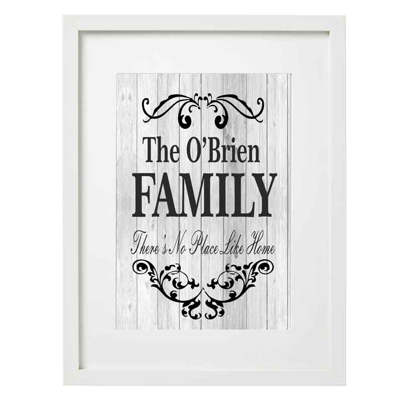 Family Name Frame, Personalised Gift