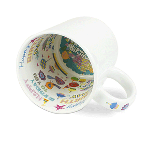 Happy Birthday Design Mug, Personalised Gift