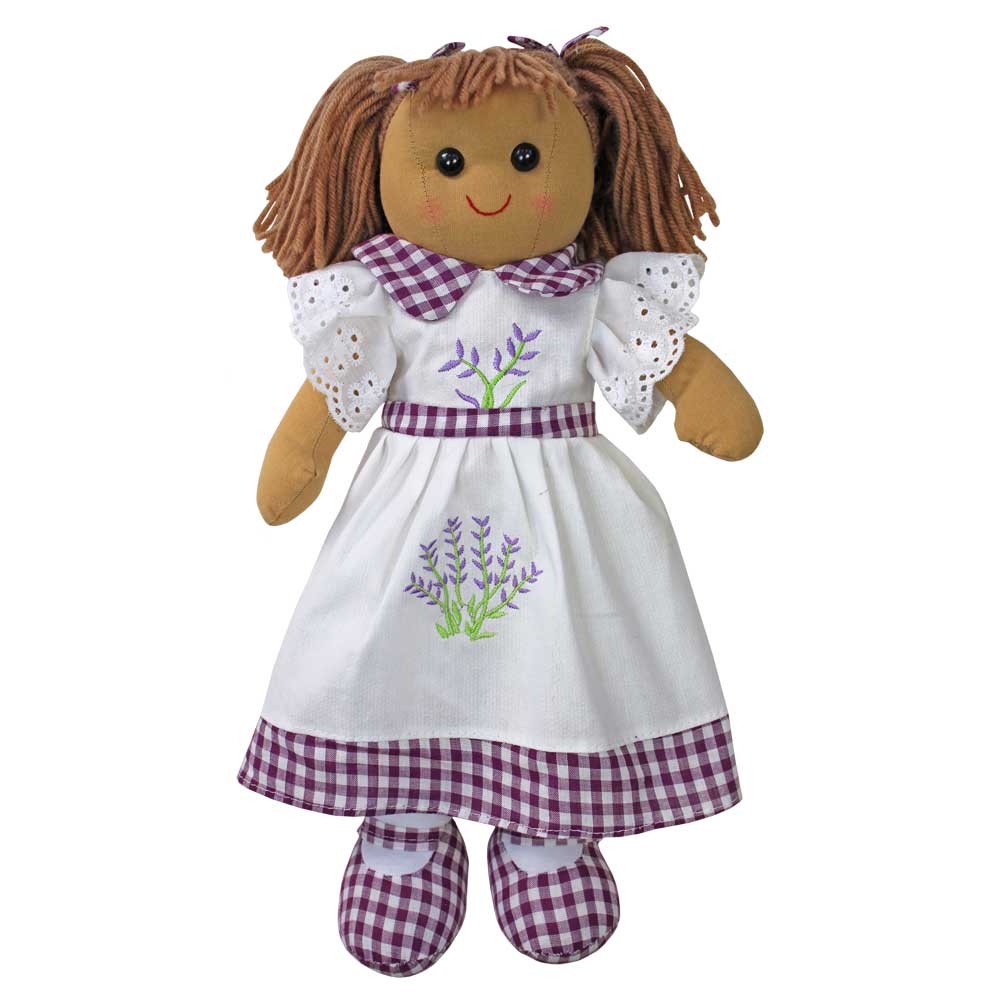 Rag Doll With Lavender Dress, Personalised Gift