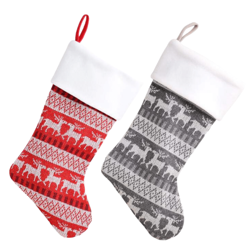 Deluxe Plush Nordic Reindeer Stocking, Personalised Gift