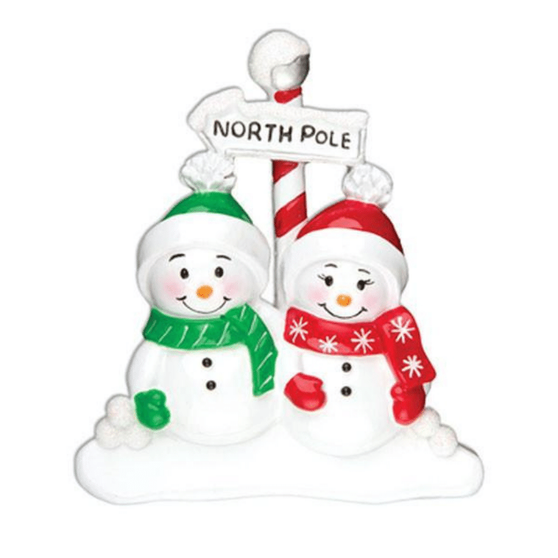 North Pole Family Family (2) Decoration, Personalised Gift