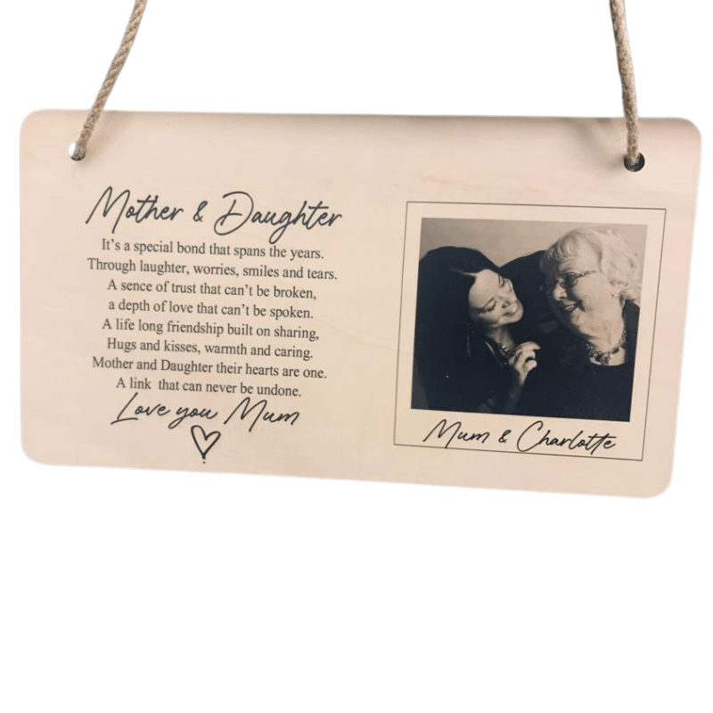 Mothers Day Plaque With Photo, Personalised Gift