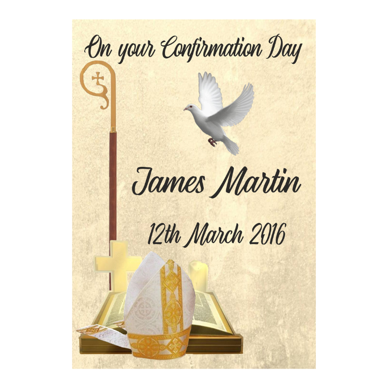 Confirmation Card, Personalised Gift