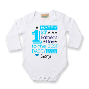 1st Father Day Baby Vest, Personalised Gift