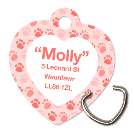 Heart Shaped Pet Tag, Personalised Gift