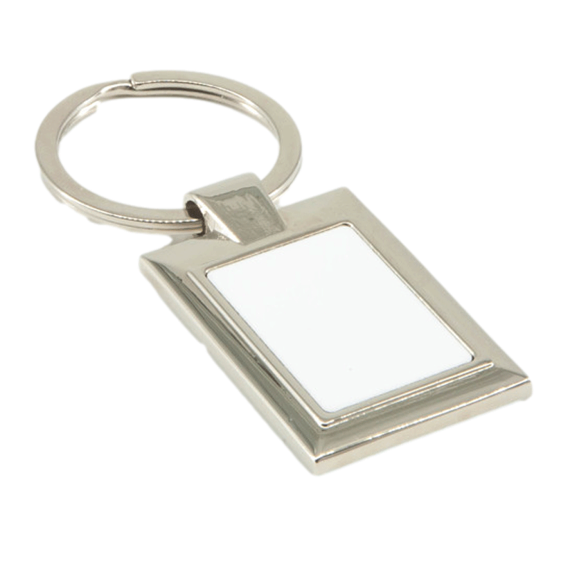 Silver Rectangle Shaped Keyring, Personalised Gift