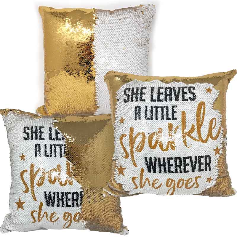 Sequin Cushion, Personalised Gift