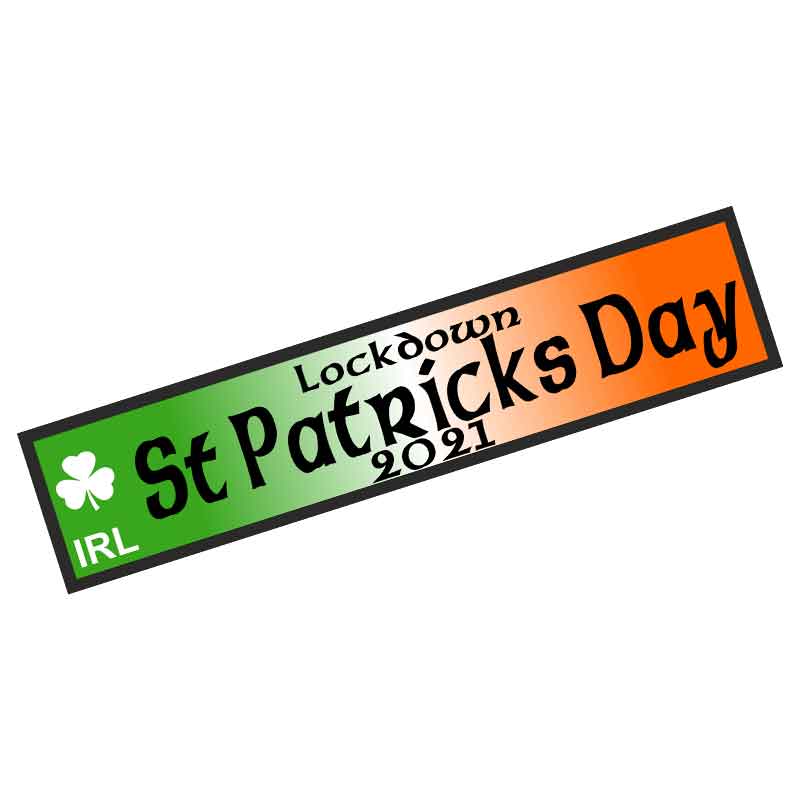 St Patricks Day Novelty Number Plate Personalised Gift