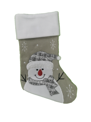 Deluxe Silver Fluffy Christmas Stockings, Personalised Gift