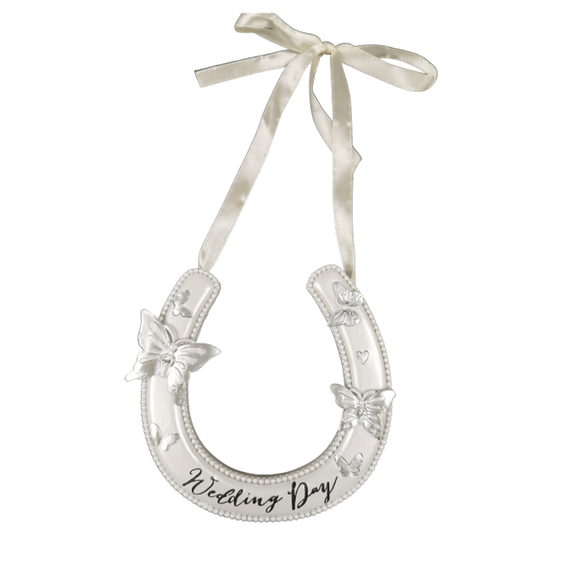 White Wedding Horseshoe, Personalised Gift