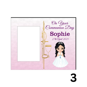 Girl Communion Frame, Personalised Gift