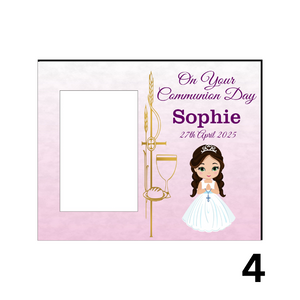 Girl Communion Frame, Personalised Gift