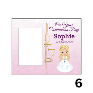 Girl Communion Frame, Personalised Gift