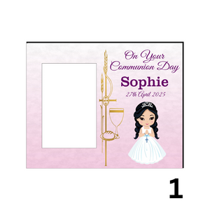 Girl Communion Frame, Personalised Gift