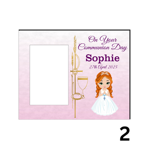 Girl Communion Frame, Personalised Gift