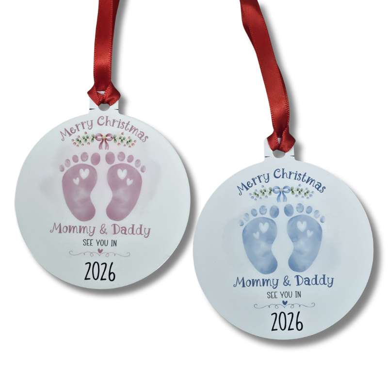 Baby Feet Anouncement Decoration - Personalised Gift