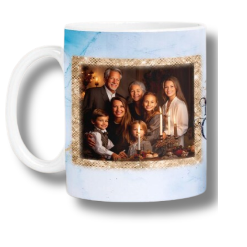 Snowflake Christmas Mug With Photo - Personalised Gift