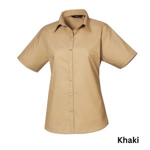 Women's short sleeve poplin blouse - Personalised Gift