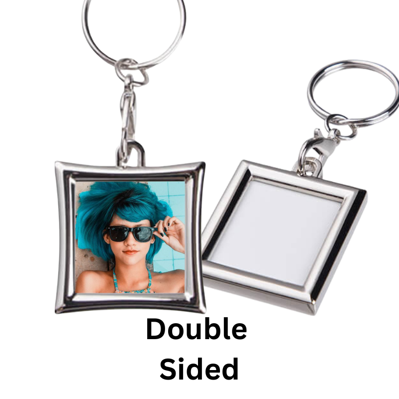 Double Sided Square Keyring - Personalised Gift