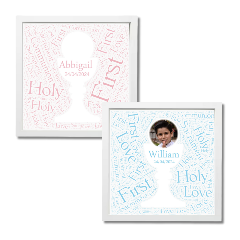 Communion WordArt Frame - Personalised Gift