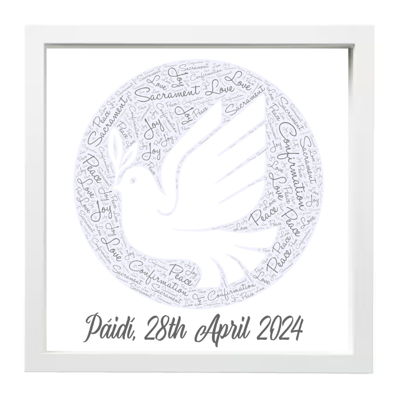 Confirmation WordArt Frame - Personalised Gift