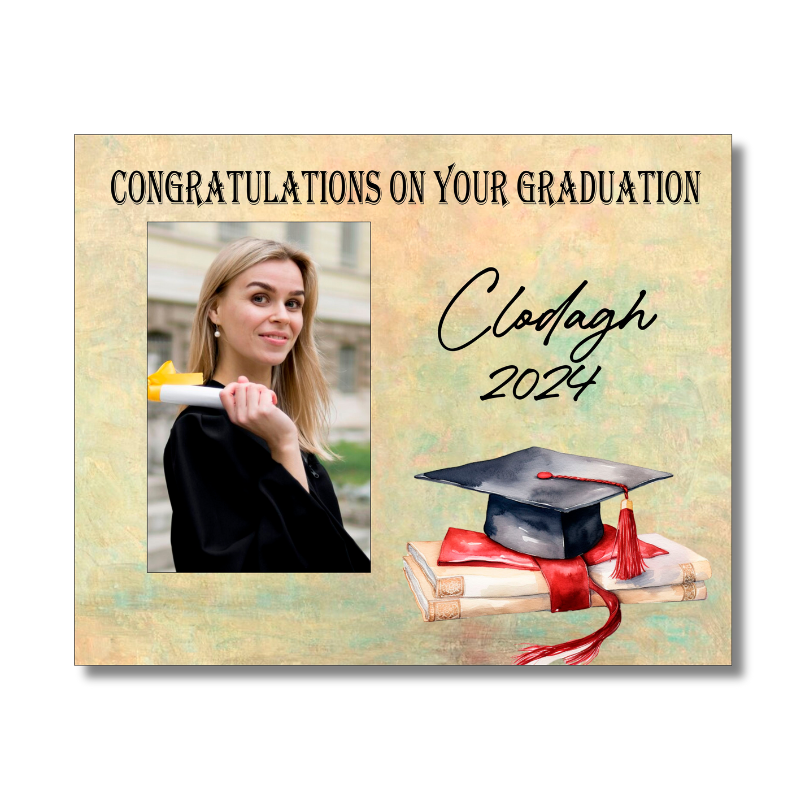 Vintage Style Graduation Frame - Personalised Gift
