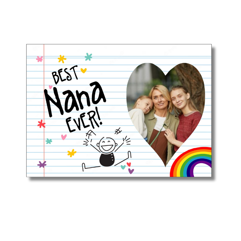 Nana Card - 1 Photo - Personalised Gift