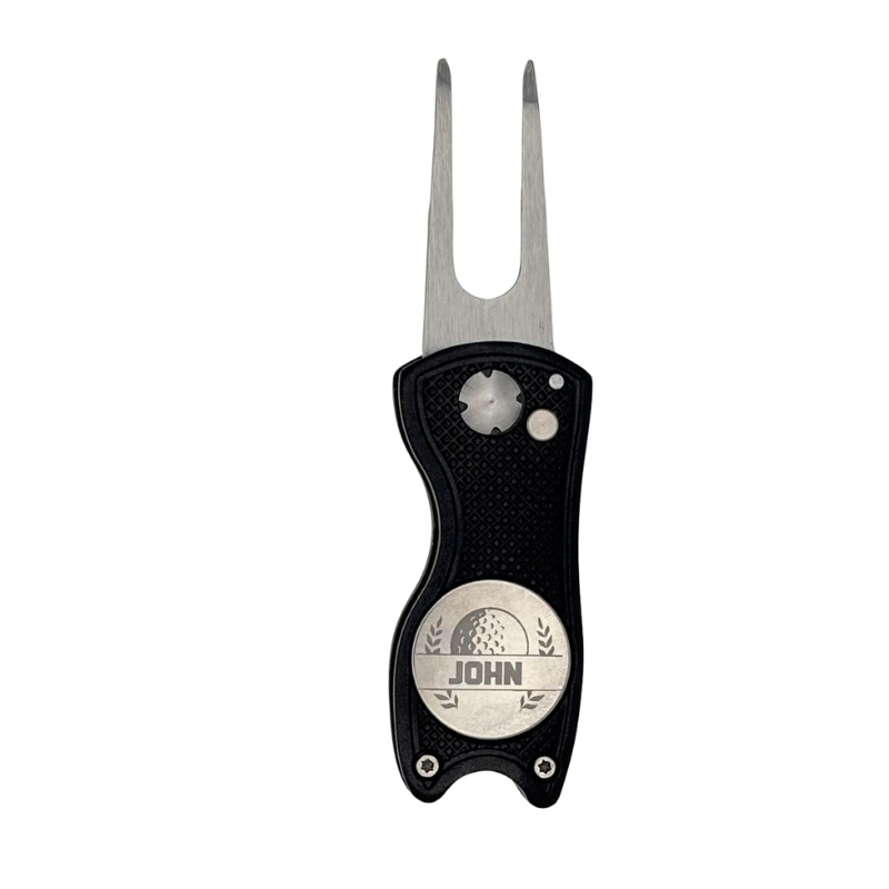 Metal Foldable Golf Divot Tool - Personalised Gift