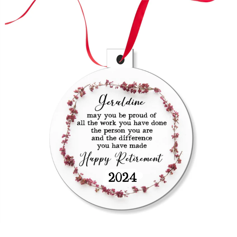 Retirement Christmas Decoration - Personalised Gift