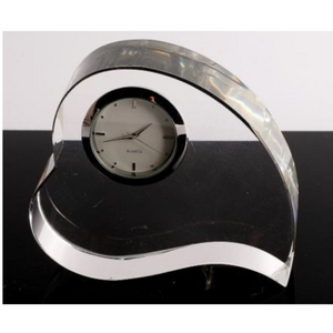 Clock Optic Crystal Heart - Personalised Gift