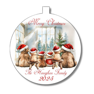 Bear Family Christmas Bauble - Personalised Gift