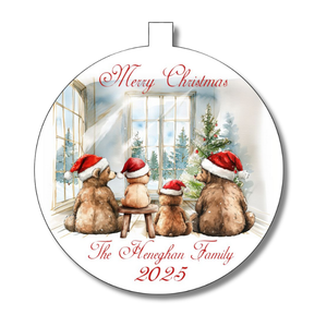 Bear Family Christmas Bauble - Personalised Gift