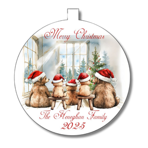 Bear Family Christmas Bauble - Personalised Gift