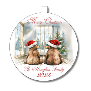 Bear Family Christmas Bauble - Personalised Gift