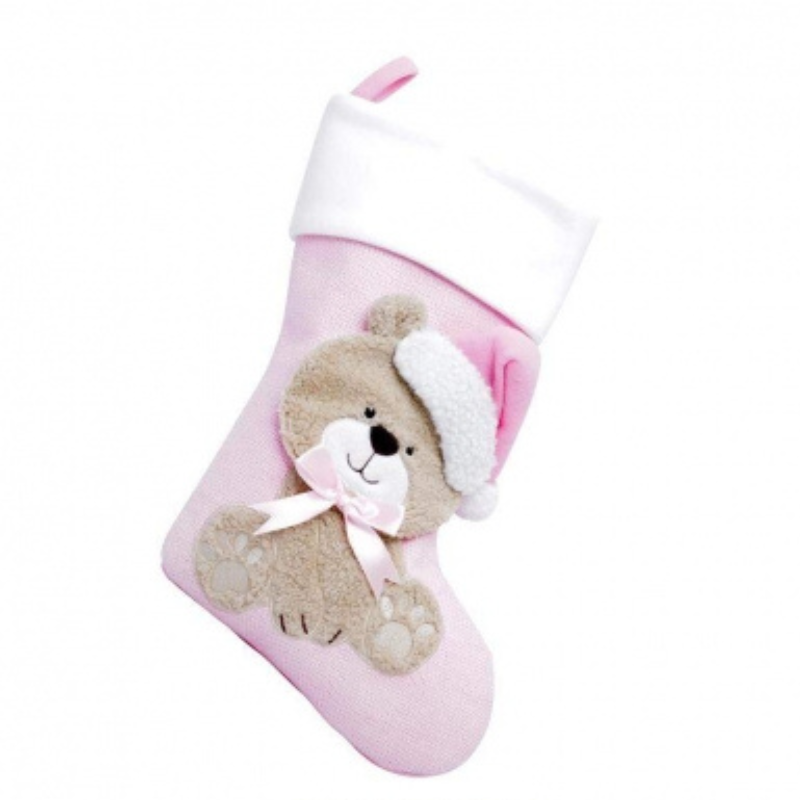 Plush Fluffy Teddy Stockings, Personalised Gift