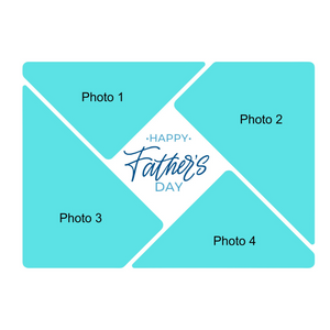Fathers Day Card With 4 Photos, Personalied Gift