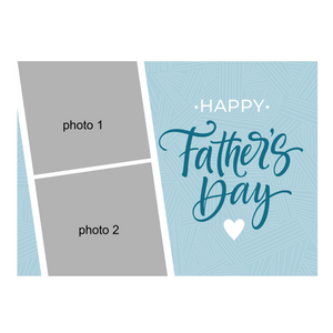 Fathers Day Card With 2 Photos, Personalied Gift