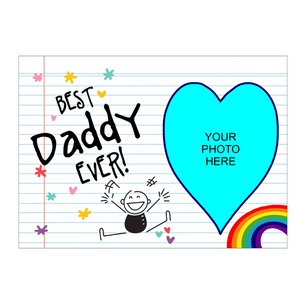 Fathers Day Card Daddy With Photo, Personalied Gift