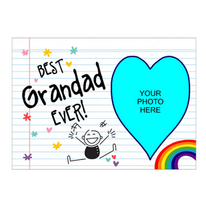 Fathers Day Card Grandad With Photo, Personalied Gift