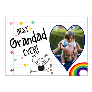 Fathers Day Card Grandad With Photo, Personalied Gift