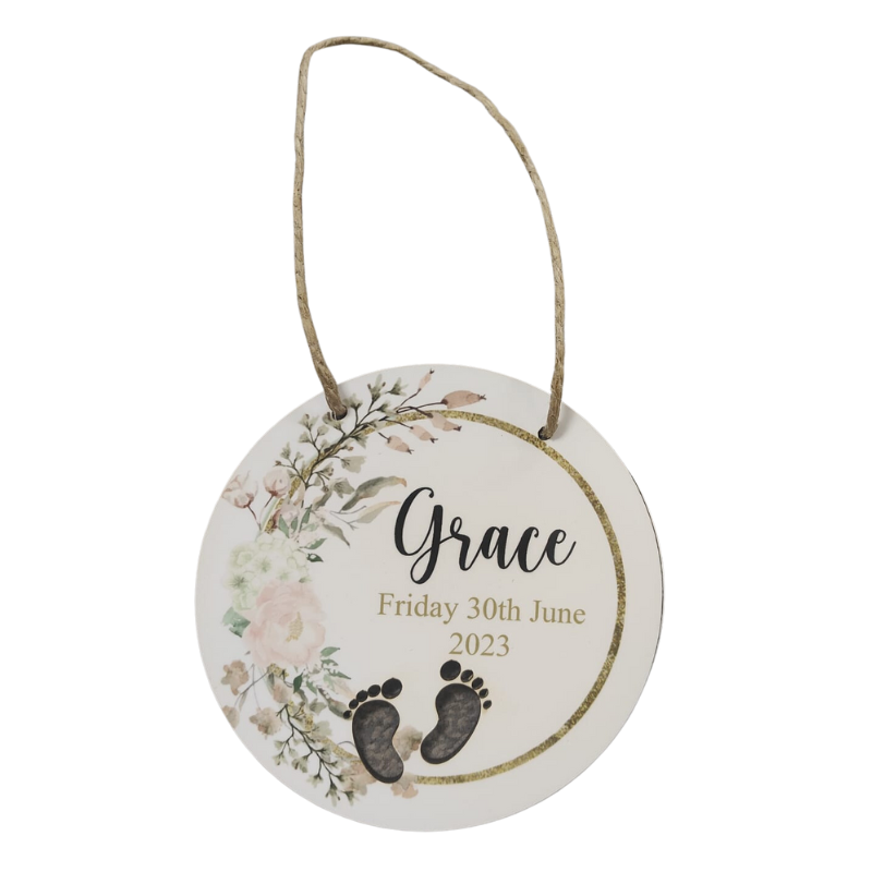 Baby Door Plate, Personalised Gift