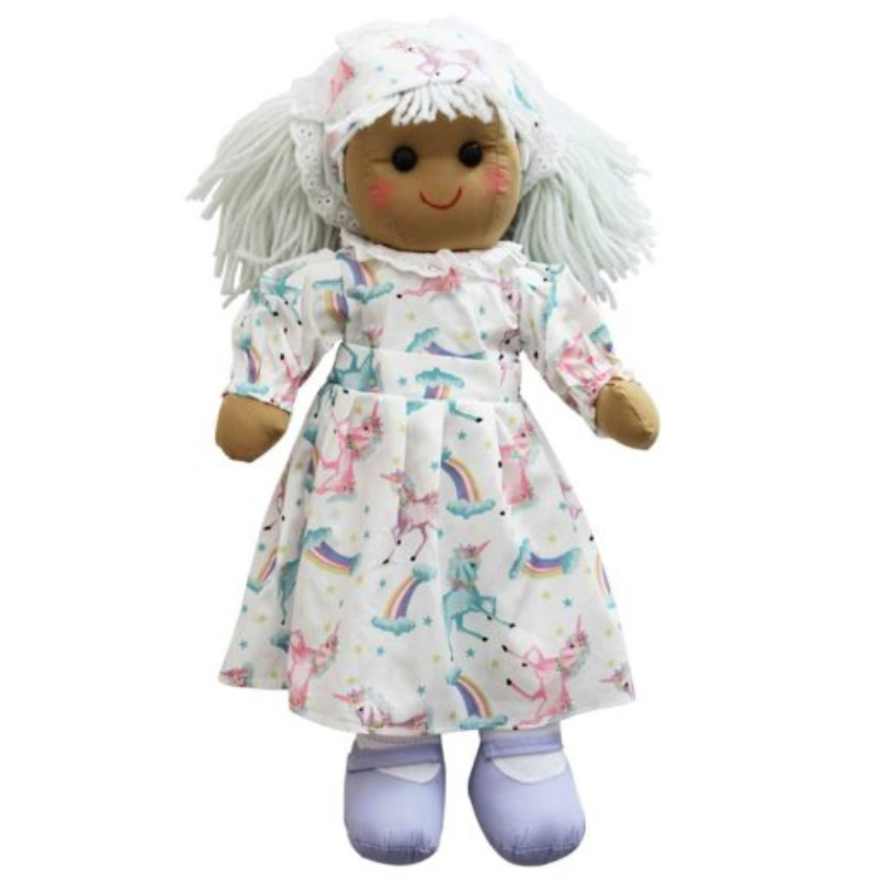 Unicorn Dress Rag Doll, Personalised Gift